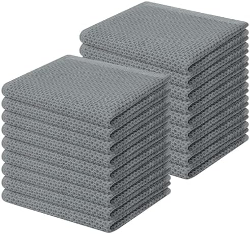 Homaxy 100% Cotton Waffle Weave Kitchen Dish Cloths 18-Pack by Homaxy