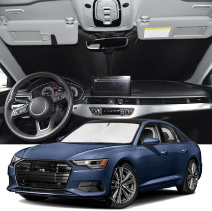 Windshield Sunshade for Audi A6 2019-2025 2026 Sun Shade Windshield by ZOIBVCARSUNSHADE