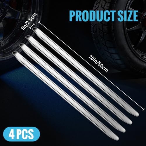 Zonon 4 Pcs Tire Spoons 20 Inch, Heavy Duty Iron Tire Levers Tool Kit - Image 3