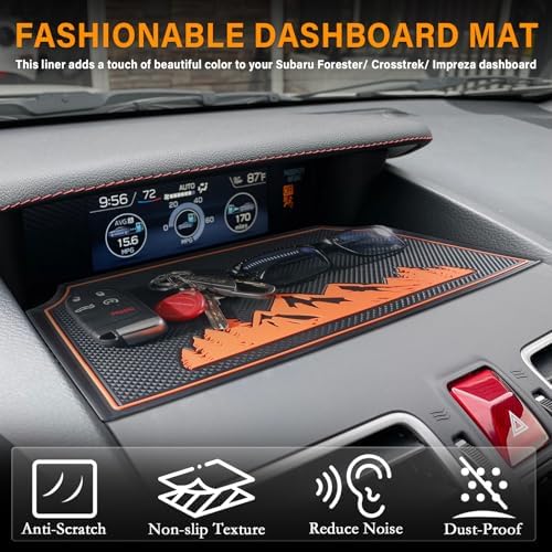 Dash Mat for Subaru Crosstrek Accessories 2012-2017, Forester 2014-2018 - Image 3