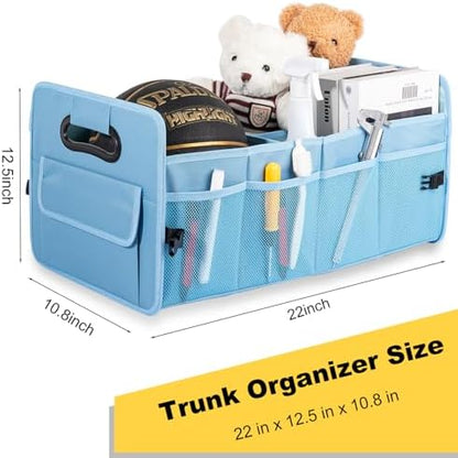 Car Trunk Organizer, Collapsible Car Organizers and Storage Light Blue - Image 5