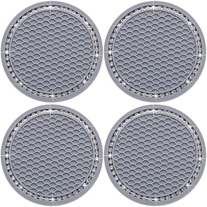 4PCS Bling Cup Holder Coaster, 2.75 Inch Auto Car Cup Holder Insert Coasters by MEAJOO