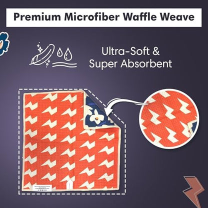 Reversible Microfiber Washcloths, Waffle Weave Dish Cloths - Image 6