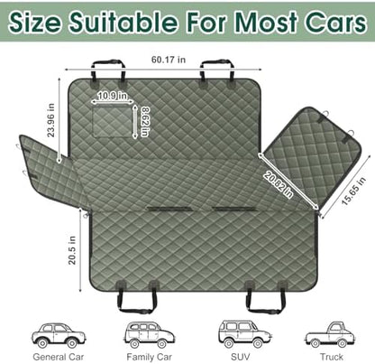 Waterproof Dog Car Seat Cover for Back Seat, Pet Hammock- S - Image 2