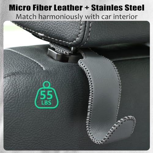 Car Seat Headrest Hook 55lb Heavy Duty Metal Hanger - Image 5
