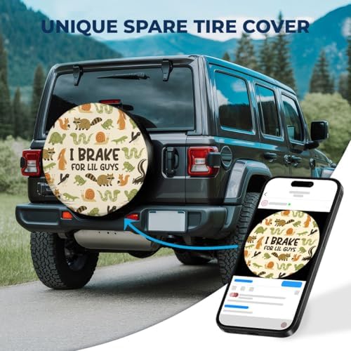 GENANY Small Animal Quote Thick PVC Leather Spare Tire Cover Size 16 - Image 2