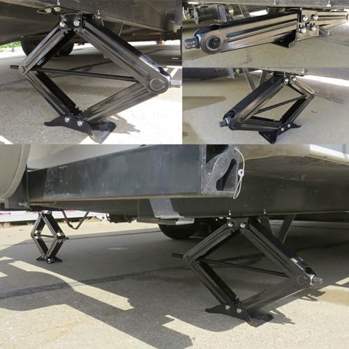 5000 lb Lift 24" RV Stabilizing Scissor Jack, Scissor Lifting Jacks w/Handle - Image 5