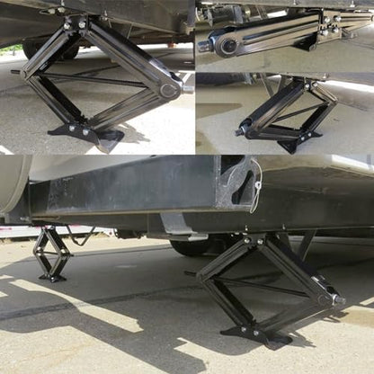 5000 lb Lift 24" RV Stabilizing Scissor Jack, Scissor Lifting Jacks w/Handle - Image 5