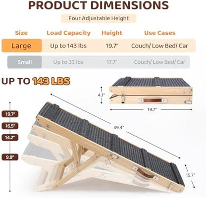 VINGLI Dog Ramp for Bed, Portable Pet Ramp for Car - Image 5