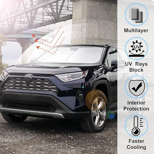 Windshield Sun Shade for 2019-2026 Toyota RAV4 RAV-4 Accessories - Image 2