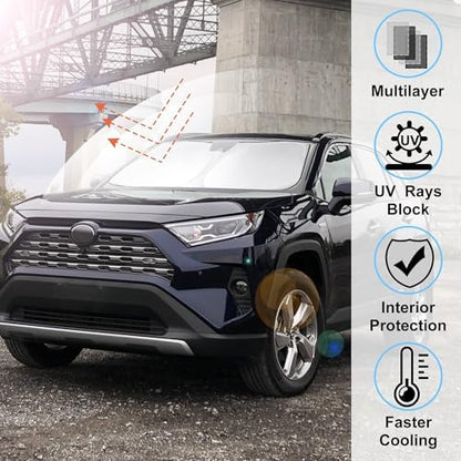 Windshield Sun Shade for 2019-2026 Toyota RAV4 RAV-4 Accessories - Image 2