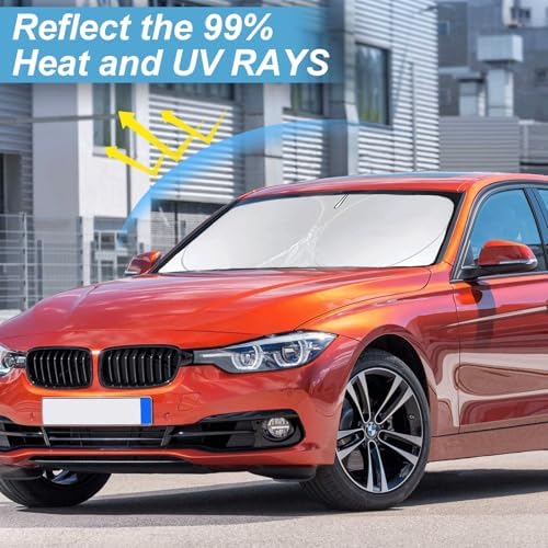 INSAUTO Windshield Sun Shade for 2019-2025 BMW 3 Series 328i M340i M3, Front - Image 2