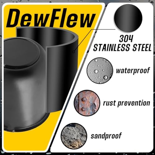 4Pcs 3.19" Stainless Trailer Wheel Center Caps, 3.62" H Matte Black - Image 6