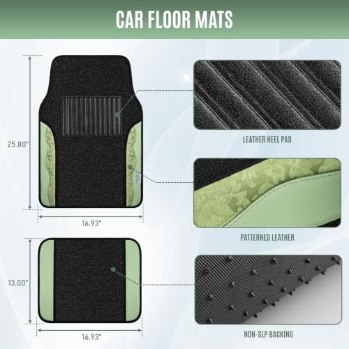 PIC AUTO Steering Wheel Cover & Car Floor Mats, Universal 14.5"–15.5" Steering - Image 4