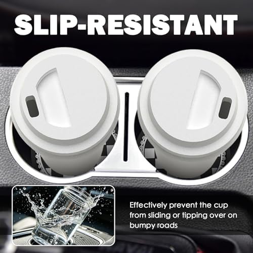 2026 New Checkered Car Cup Coasters, 2.75-Inch Bling Cup Holder Coasters - Image 5