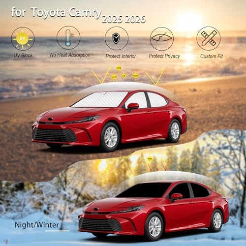 KMF 6pcs Thicken Sun Shades for 2025 2026 Toyota Camry Accessories, Full Car - Image 6