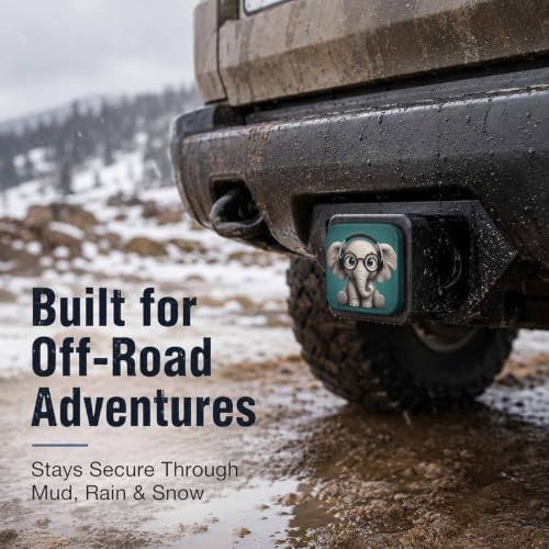 Cute Elephant Hitch Cover Receiver Tube Hitch Plug, Tool-Free Install Tow Hitch - Image 3