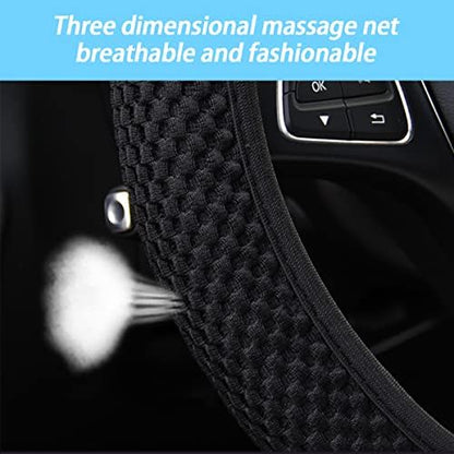 Moly Magnolia 15 Inch Steering Wheel Cover, Microfiber Ice Silk - Image 3