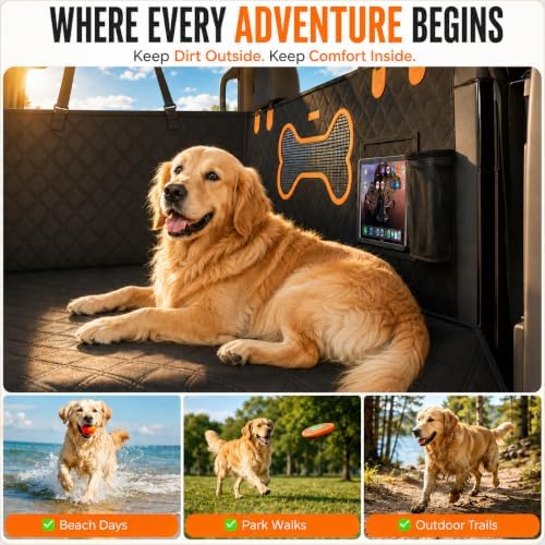 Dog Car Seat Cover for Back Seat Hard Bottom, Truck Rear Seat Extender - Image 6