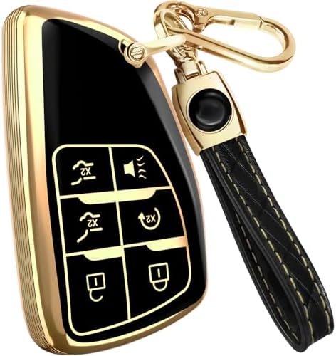 Lucrum Compatible with Chevy, Buick Key Fob Cover & Keychain by Lucrum