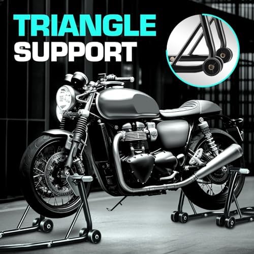 DNA Motoring Motorcycle Stand Lift Universal Paddock Lift Stand 880 Capacity - Image 6