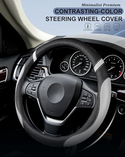 Steering Wheel Cover for Men Women Leather Universal Steering Wheel Covers for - Image 3