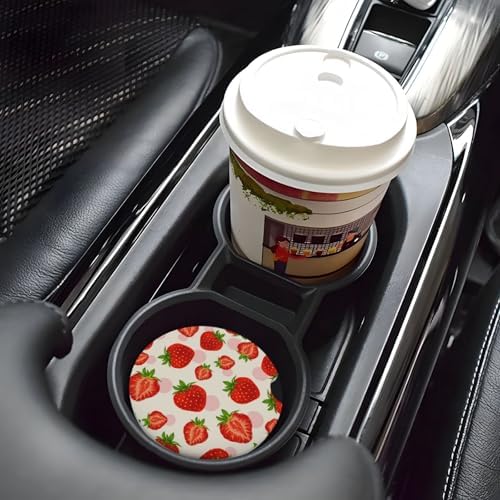 Strawberry Car Coasters for Cup Holder - Image 7