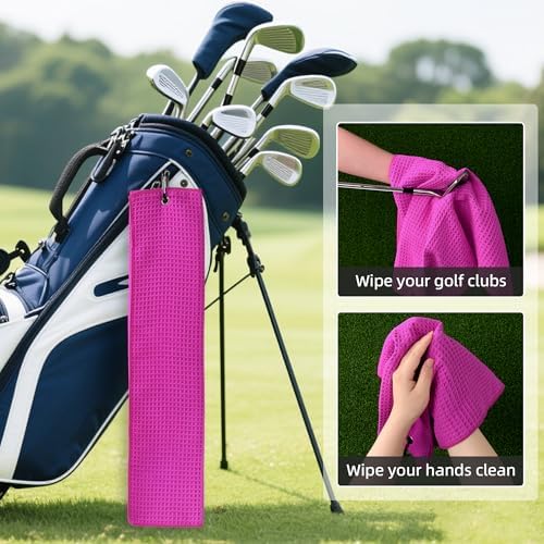 Mile High Life Golf Towel & Groove Brush Set, Microfiber Waffle-16 x24 - Image 4