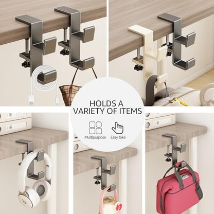 Desk Bag Hook, Aluminum Purse Hook - Image 3