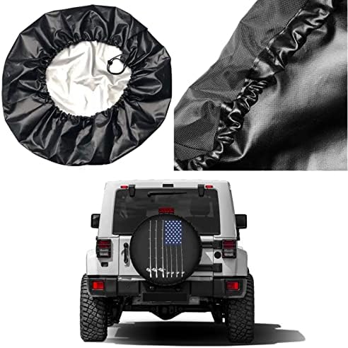 Fishing American Flag Spare Tire Cover Dust-Proof Wheel Tire Cover Fit Trailer - Image 5