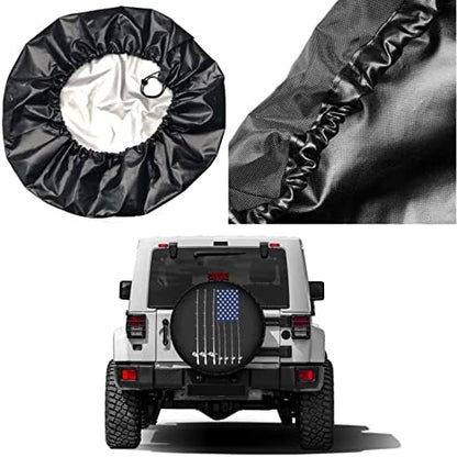 Fishing American Flag Spare Tire Cover Dust-Proof Wheel Tire Cover Fit Trailer - Image 5