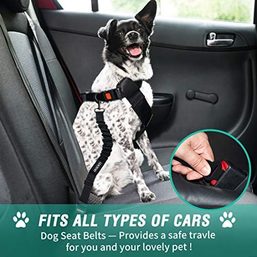 COOYOO Dog Seat Belt, Durability Retractable Dog Car Harness Adjustable Dog - Image 6