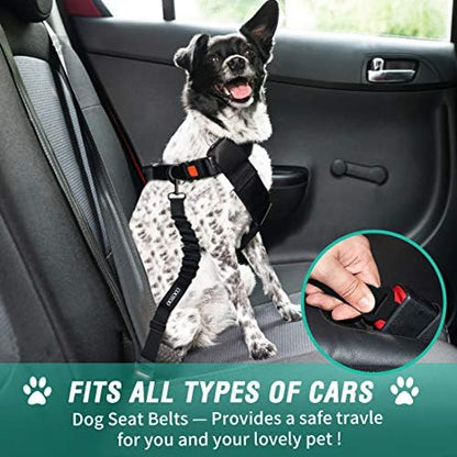 COOYOO Dog Seat Belt, Durability Retractable Dog Car Harness Adjustable Dog - Image 6