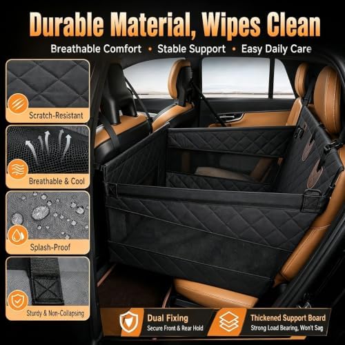 Pet Car Seat Cover, Rear Seat Dog Cover, seat Cover/Waterproof/pet Hammock - Image 5