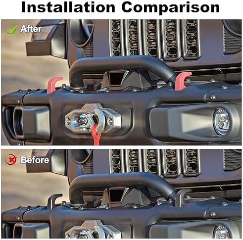 JWWY Tow Hook Protector Cover for Jeep Wrangler JK JL & Gladiator JT 4xe - Image 3