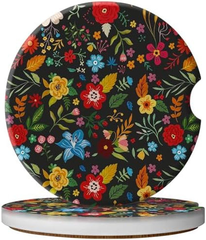 2 Pack Car Coasters for Cup Holders, Cute Car Accessories Interior by YeeCASE