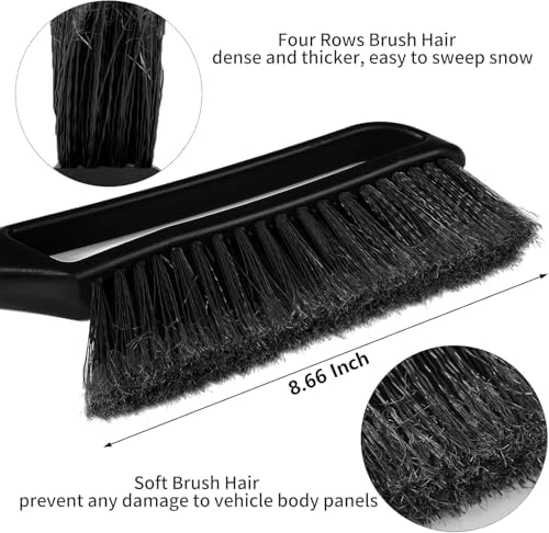 FOVAL 27" Ice Scraper Snow Brush, Wider Snow Scraper Snow Removal Car Brush - Image 4
