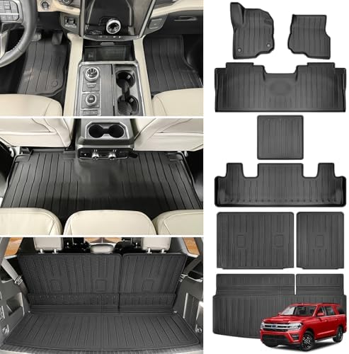 Cargo Mat with Floor Mat Fit for 2018-2024 Ford Expedition 7Seats Accessories by Utiiy