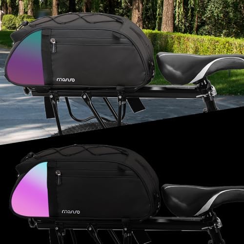 MOSISO Bike Rack Bag with Dazzle Tail, Bicycle Rear Rack Trunk Bag - Image 6