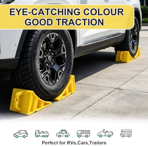 PE car Wheel Chocks, Non Slip Tire Wheel Blocks - Image 3