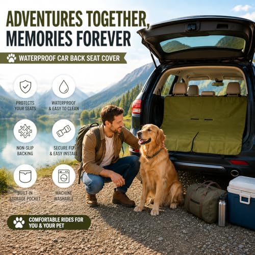 Waterproof Dog Car Seat Cover for Back Seat - Image 7