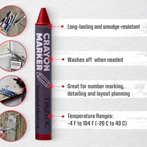 Universal Crayon Wax Marker for Industrial and Craft Detailed Marking on Lumber - Image 2