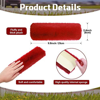 Boao 4 Pack Sheepskin Seat Belt Cover Shoulder Pad - Image 5