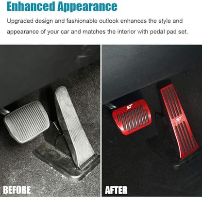 LEXLEY 2PCS Aluminum Brake Gas Pedal Covers - Image 3