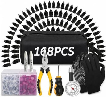 Tire Plug Kit, Tire Repair Kit – 168PCS Rubber Nails & Screws by Unknown