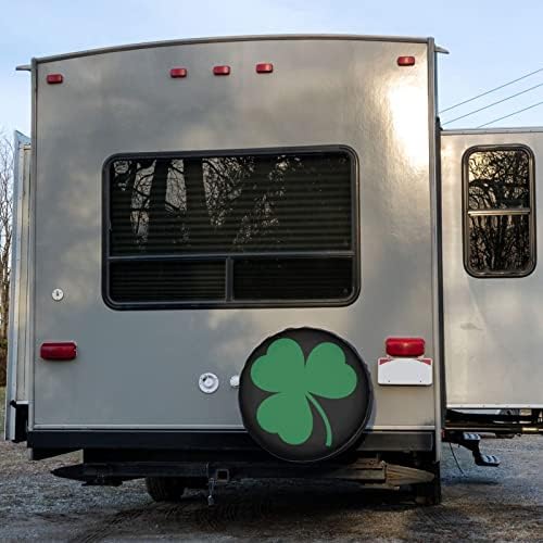 Green Irish Shamrock Spare Tire Cover Dust-Proof Wheel Tire Cover Fit Trailer - Image 6
