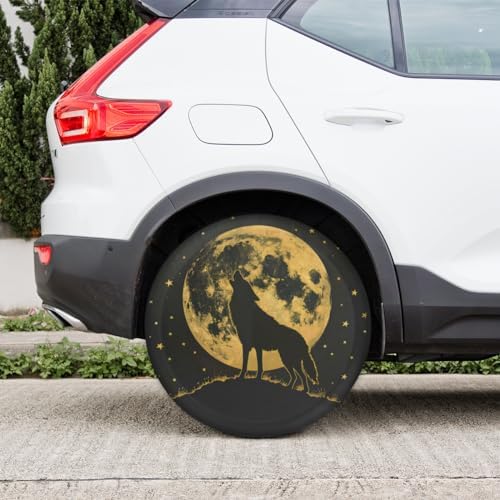 Spare Tire Cover for RV Trailer, Moon Wolf Tire Covers Universal Fit for Travel - Image 6