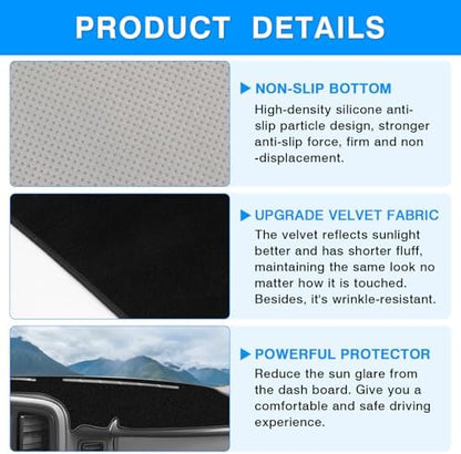 Autorder Dashboard Cover Mat for Chevy Chevrolet Silverado/GMC Sierra 1999-2006 - Image 6