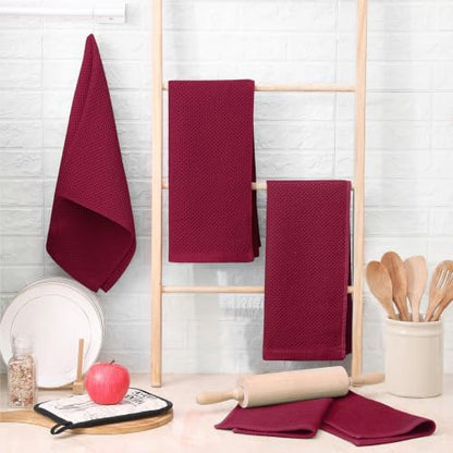 Homaxy 100% Cotton Waffle Weave Kitchen Dish Towels 4-Pack - Image 6