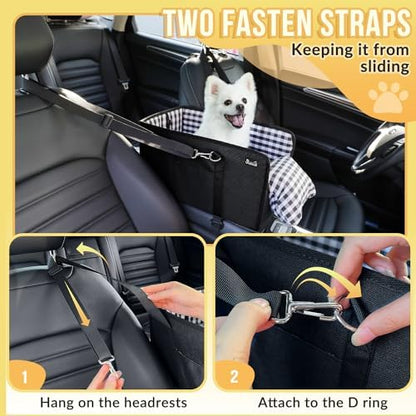 SlowTon Console Dog Car Seat, Dog Booster Seat - Image 3